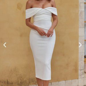 Off shoulder midi dress